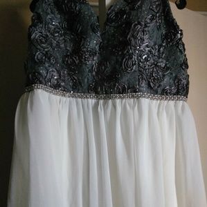 Brand new grey and white elegant dress